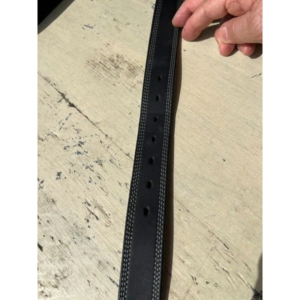 Duluth Trading Men's Black “Gets Better with Age” Leather Work Belt Sz 38 XCLT